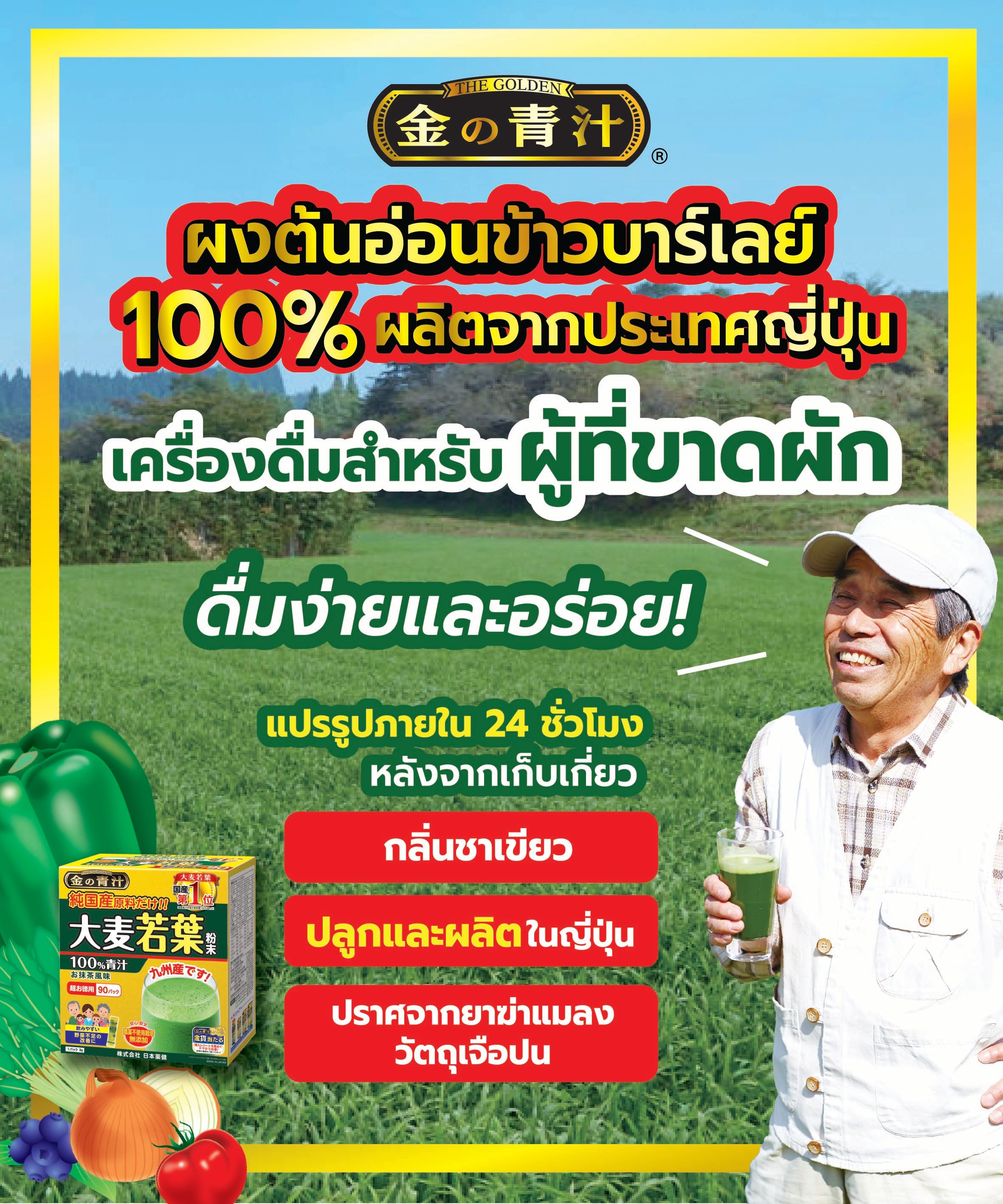 ผงต้นอ่อนข้าวบาร์เลย์ NIHONYAKKEN 22 ซอง_3